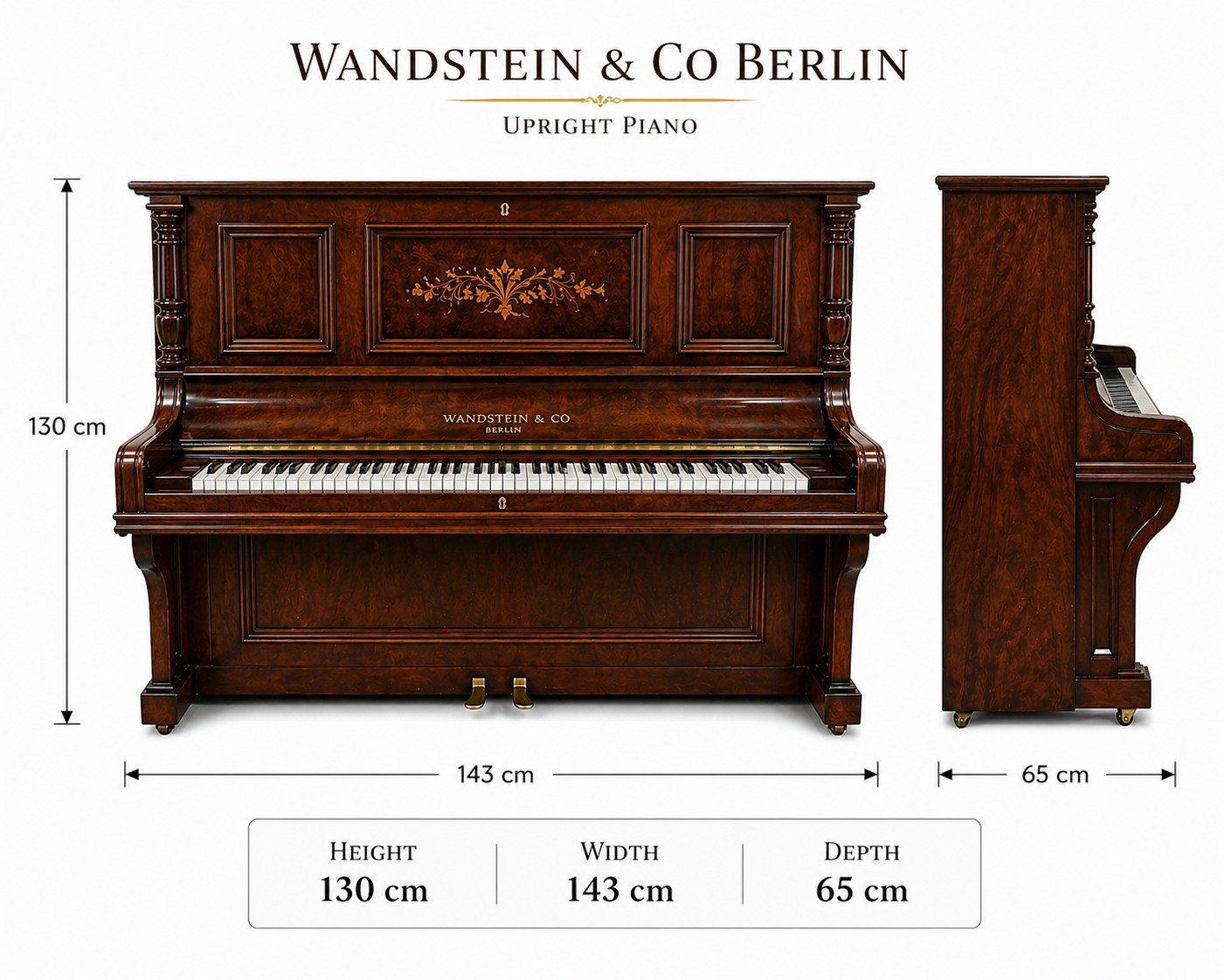 Pre-owned carved upright piano